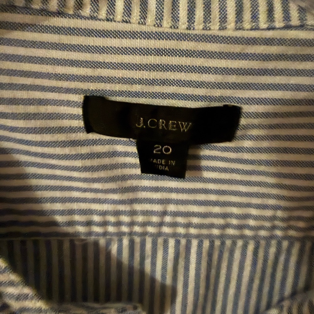 J. Crew Blue and White Striped Shirt - Picture 4 of 5